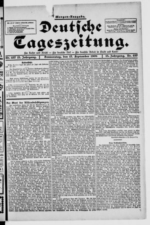 Deutsche Tageszeitung vom 17.09.1908
