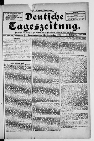 Deutsche Tageszeitung vom 17.09.1908