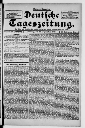 Deutsche Tageszeitung vom 20.09.1908