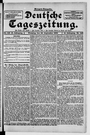 Deutsche Tageszeitung vom 22.09.1908