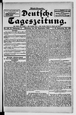 Deutsche Tageszeitung vom 22.09.1908