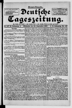 Deutsche Tageszeitung vom 23.09.1908