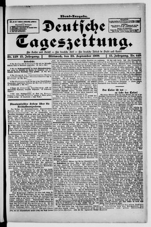 Deutsche Tageszeitung vom 23.09.1908