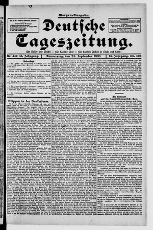 Deutsche Tageszeitung vom 24.09.1908