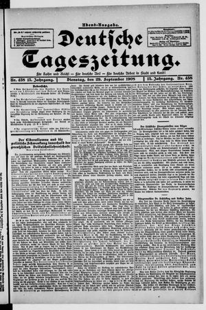 Deutsche Tageszeitung on Sep 29, 1908