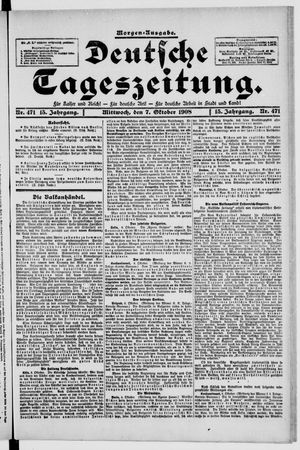 Deutsche Tageszeitung vom 07.10.1908