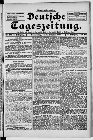 Deutsche Tageszeitung vom 08.10.1908