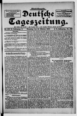 Deutsche Tageszeitung vom 13.10.1908