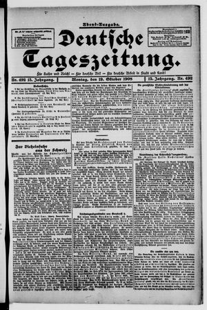 Deutsche Tageszeitung vom 19.10.1908