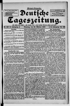Deutsche Tageszeitung on Oct 20, 1908