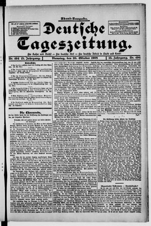 Deutsche Tageszeitung on Oct 20, 1908