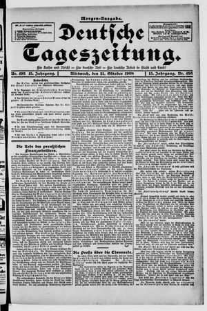 Deutsche Tageszeitung vom 21.10.1908