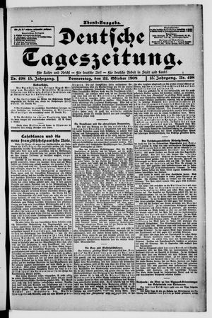 Deutsche Tageszeitung on Oct 22, 1908