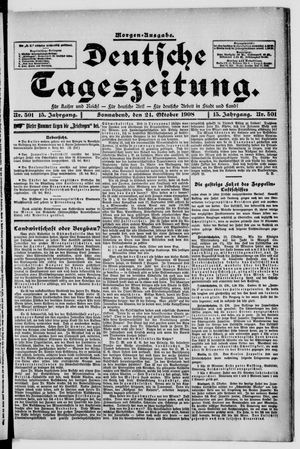 Deutsche Tageszeitung on Oct 24, 1908
