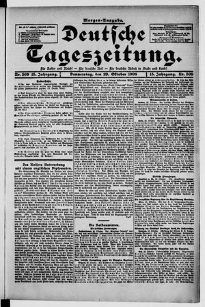 Deutsche Tageszeitung vom 29.10.1908