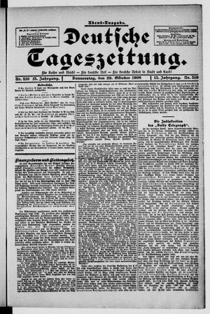 Deutsche Tageszeitung vom 29.10.1908