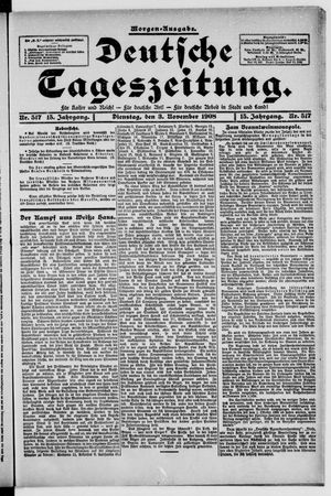 Deutsche Tageszeitung vom 03.11.1908