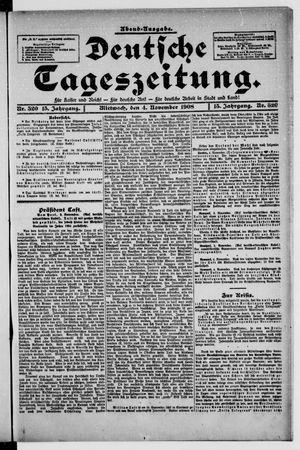 Deutsche Tageszeitung vom 04.11.1908