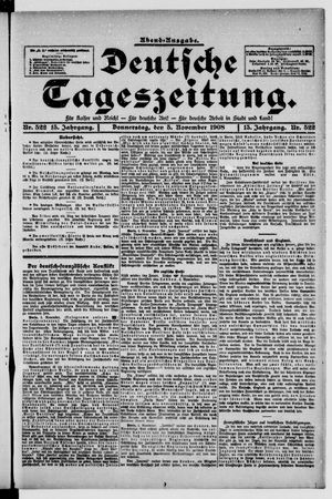 Deutsche Tageszeitung vom 05.11.1908