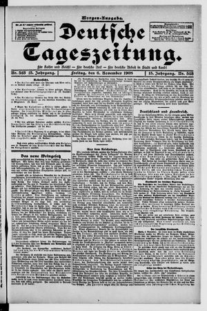 Deutsche Tageszeitung vom 06.11.1908