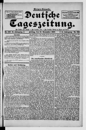 Deutsche Tageszeitung vom 13.11.1908