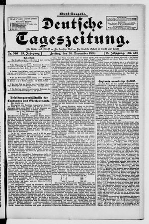 Deutsche Tageszeitung vom 20.11.1908