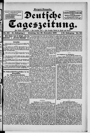 Deutsche Tageszeitung on Nov 29, 1908