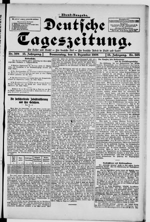 Deutsche Tageszeitung vom 03.12.1908