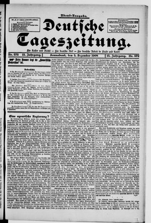 Deutsche Tageszeitung on Dec 5, 1908