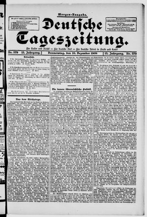 Deutsche Tageszeitung vom 10.12.1908
