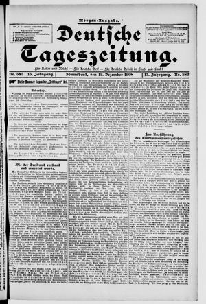 Deutsche Tageszeitung vom 12.12.1908