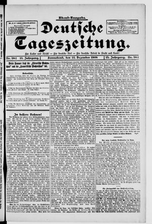Deutsche Tageszeitung vom 12.12.1908