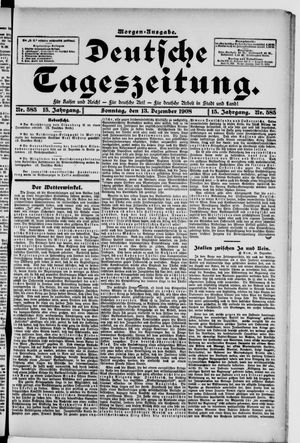 Deutsche Tageszeitung vom 13.12.1908