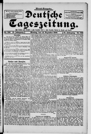 Deutsche Tageszeitung on Dec 14, 1908