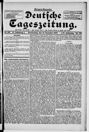 Deutsche Tageszeitung vom 17.12.1908
