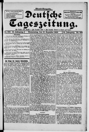 Deutsche Tageszeitung vom 17.12.1908