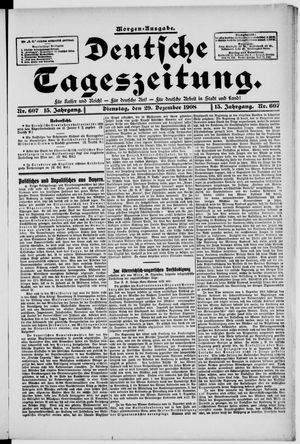Deutsche Tageszeitung vom 29.12.1908