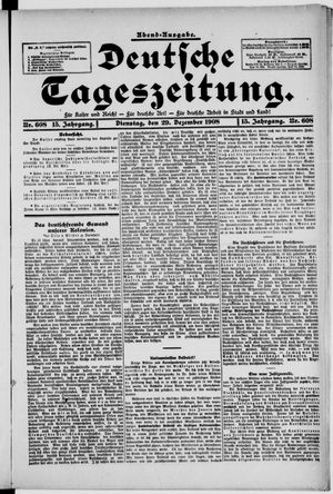 Deutsche Tageszeitung vom 29.12.1908