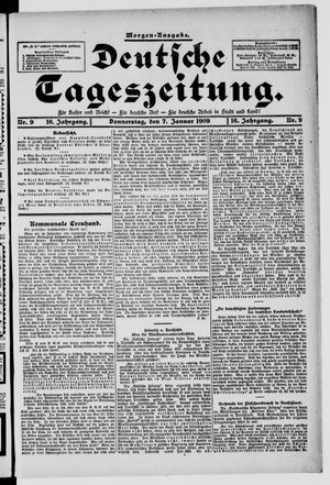 Deutsche Tageszeitung vom 07.01.1909