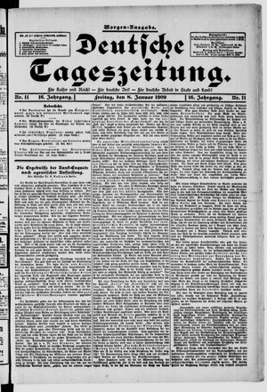 Deutsche Tageszeitung vom 08.01.1909