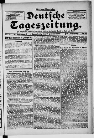 Deutsche Tageszeitung vom 09.01.1909