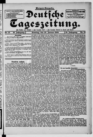 Deutsche Tageszeitung vom 10.01.1909