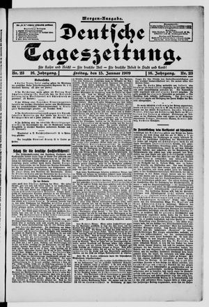 Deutsche Tageszeitung vom 15.01.1909