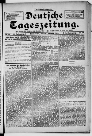 Deutsche Tageszeitung on Jan 16, 1909