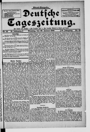 Deutsche Tageszeitung on Jan 26, 1909