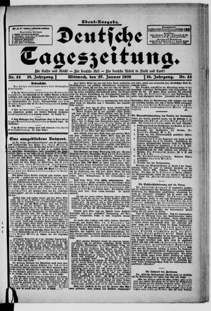 Deutsche Tageszeitung on Jan 27, 1909