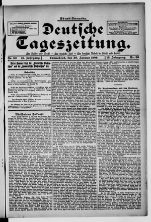 Deutsche Tageszeitung on Jan 30, 1909
