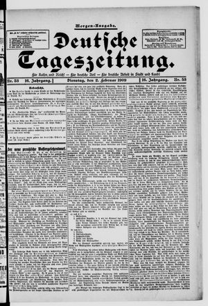 Deutsche Tageszeitung on Feb 2, 1909