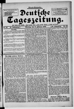 Deutsche Tageszeitung vom 08.02.1909