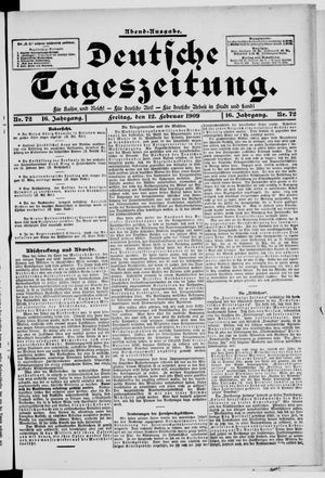 Deutsche Tageszeitung vom 12.02.1909